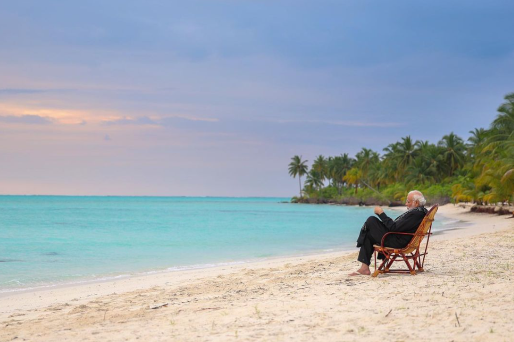 Narender modi at Thundi Beach -Top 10 Best Beaches in Lakshadweep